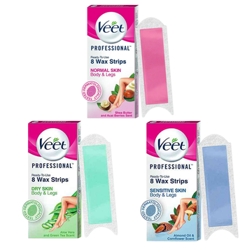 Tiras de cera Veet Professional Ready-to-Use Body Wax Strips 8 ct