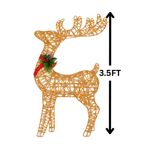 Venado Navideño Iluminado 3.5FT