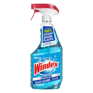 Botella Windex Original 23 oz con spray para vidrios sin rayas
