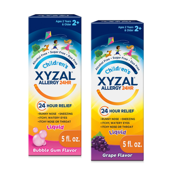 XYZAL jarabe alergia 24 horas 5 oz variantes Regular y Grape