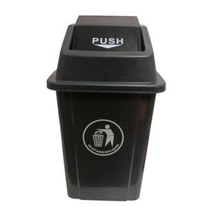 Zafacón de plástico con pedal y tapa abatible 12 L AA2024 11 0197