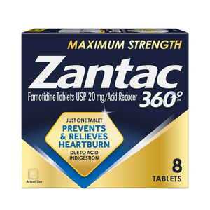 Tabletas Zantac Maximum Strength 150 mg (8 ct) para acidez