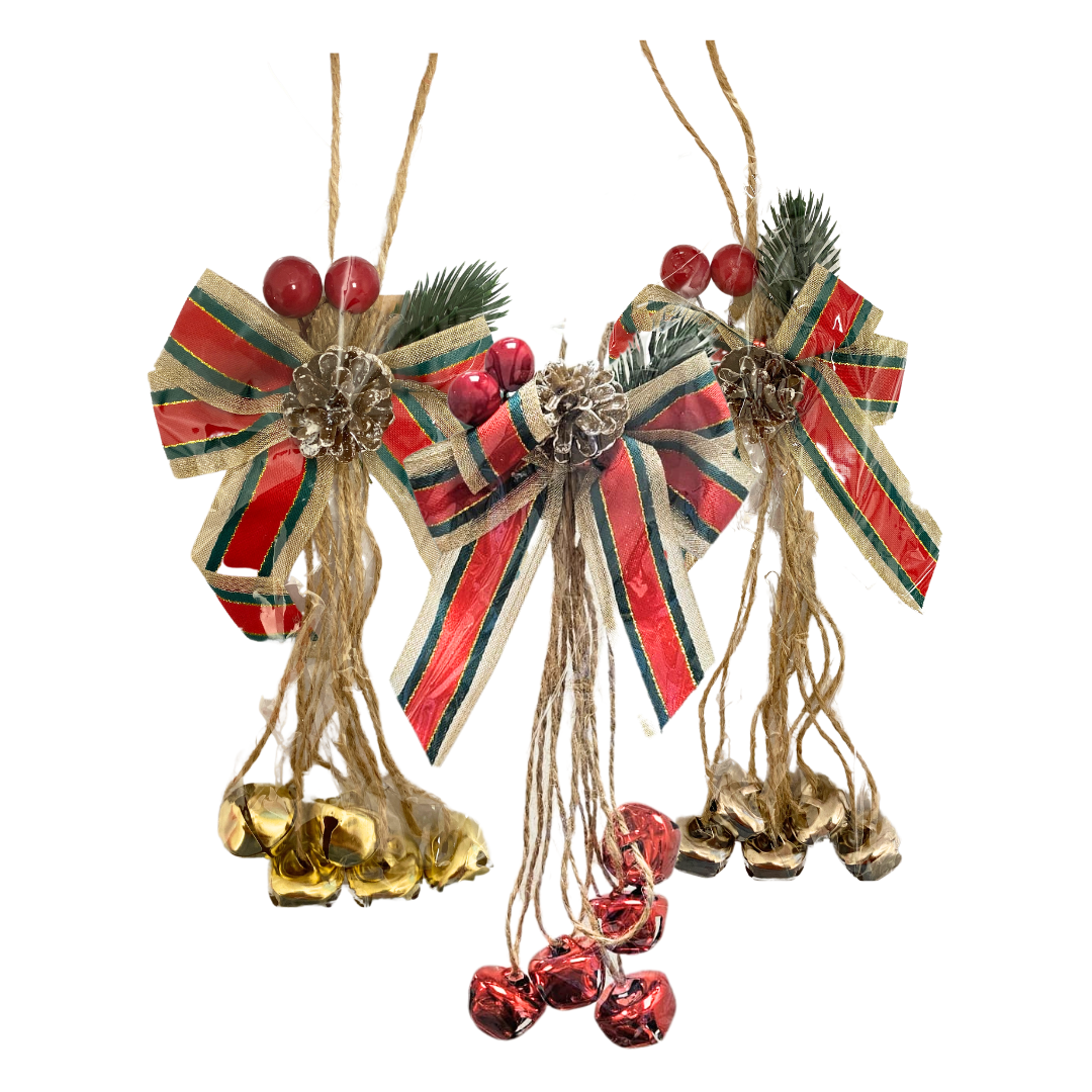 Adorno Navideño para Puerta con Cascabel – 3 Diseños (AA2025-4-5/6)