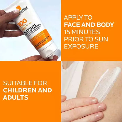 La Roche-Posay Anthelios Melt-In Milk Protector Solar FPS 100 para Rostro y Cuerpo