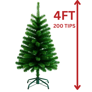 4FT Artificial Christmas Tree Green - 200 Tips