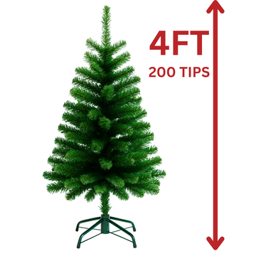 4FT Artificial Christmas Tree Green – 200 Tips