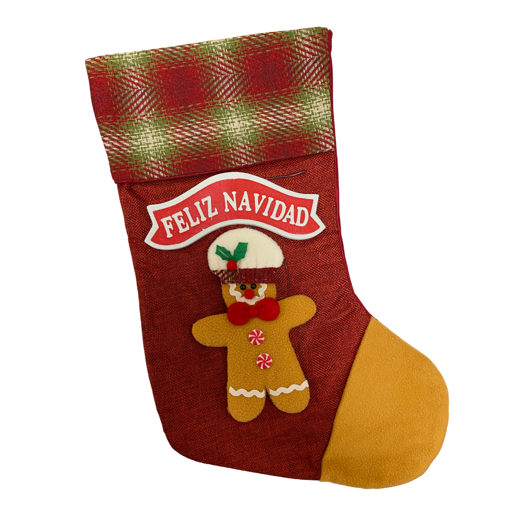 Bota Navideña Decorativa – Santa, Hombre de Jengibre o Cascanueces (AA2025-4-57/58/59/60/61)