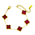 Clara Clover Red Charm Bracelet