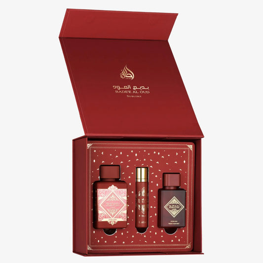Lattafa Bade’e Al Oud Sublime – Set de regalo unisex, 3 piezas