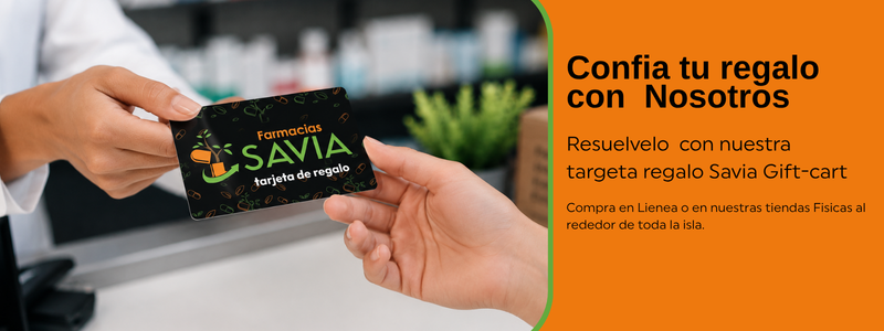 CONFIA TU REGALO CON NOSOTROS, RESUELVELO CON NUESTRA TARGETA DE REGALO SAVIA GIFTCARD