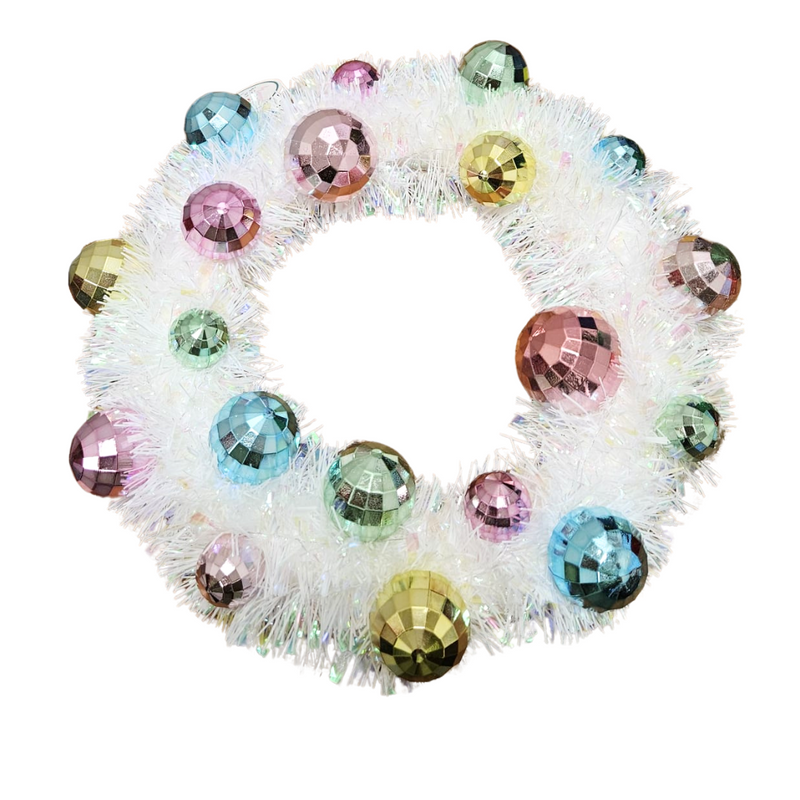 Pastel Christmas Wreath with Ornaments 018697664962