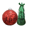 Ornamentos Navideños Disco – Bola y Árbol Brillante (2 Modelos) | 018697665051 / 018697664917