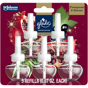 Glade PlugIns Pomegranate Recargas para Ambientador Eléctrico, Paquete de 5