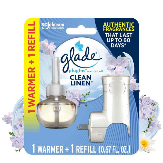 Glade PlugIns Fragrance Warmer Plug-in Refills w/ Warmer Clean Linen 0.67 fl oz Glade – Farmacia Savia Puerto Rico