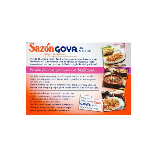 Sazón sin Achiote GOYA Econo Pak 3.52 oz (20 sobres)
