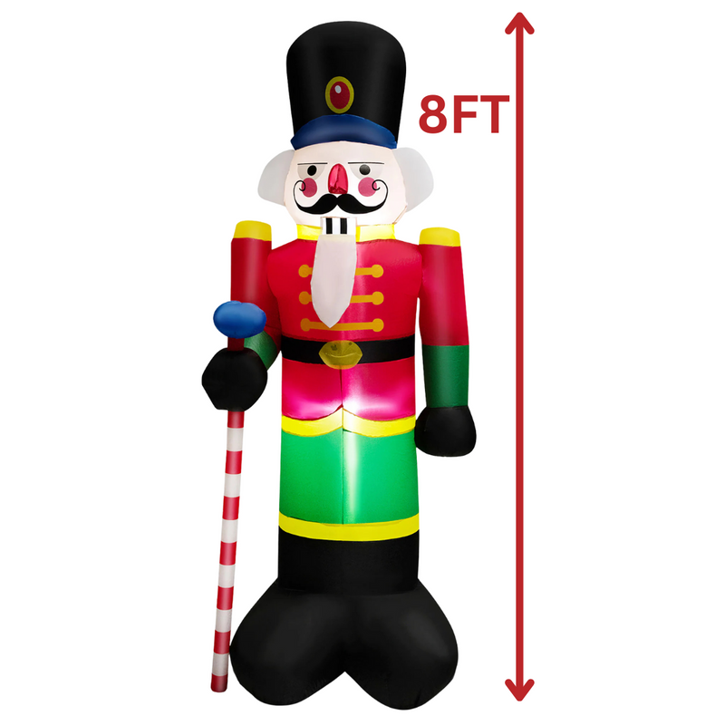 8FT Inflatable Nutcracker Soldier Christmas Decoration AA2025-4-808