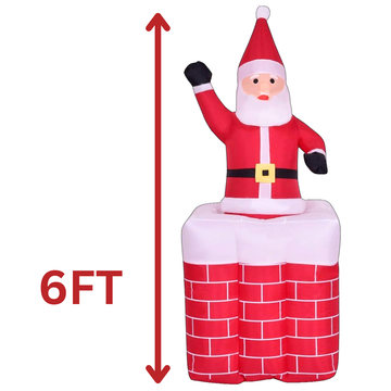 6FT Inflatable Santa in Chimney AA2024-0138