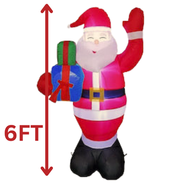 6FT Inflatable Santa with Gift Box AA2025-4-805