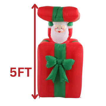 5FT Inflatable Santa in Gift Box AA2025-4-811
