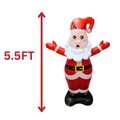 5.5FT Manual Plastic Inflatable Santa – Gift Bag or Antlers Variant