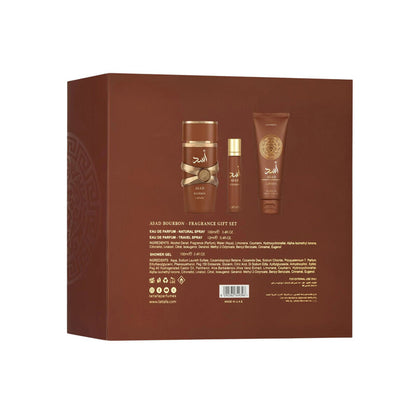 Lattafa Asad Bourbon – Set de regalo para hombre, 3 piezas