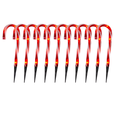 Light Up Candy Canes 10-Pack with 50 Lights (195602127603)