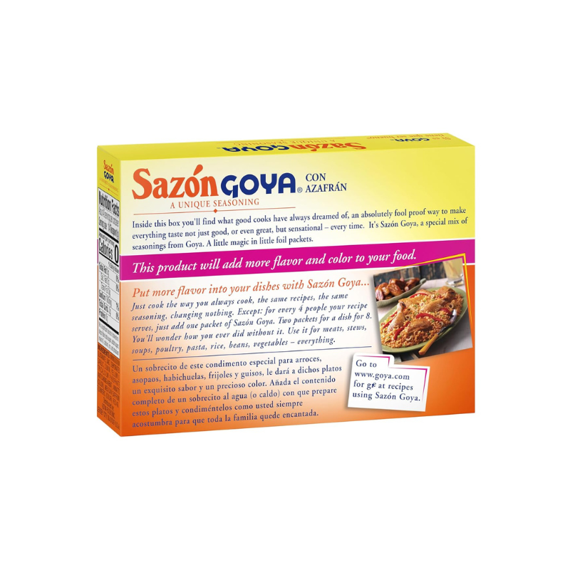 Sazón con Azafrán GOYA 1.41 oz (8 sobres)