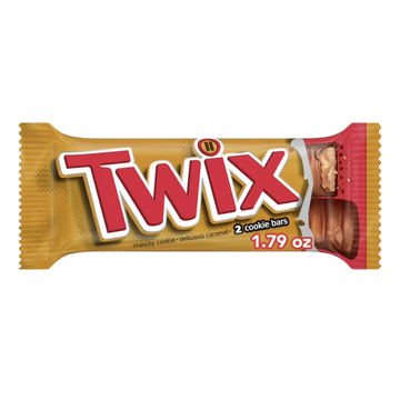 Twix Single Bar 1.79 oz chocolate con galleta y caramelo
