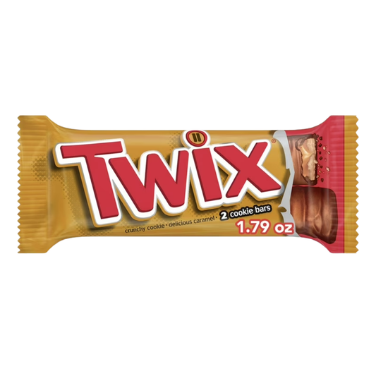 Twix Single Bar 1.79 oz chocolate con galleta y caramelo