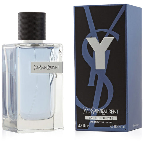 Yves Saint Laurent Eau de Toilette bottle and packaging on a white background
